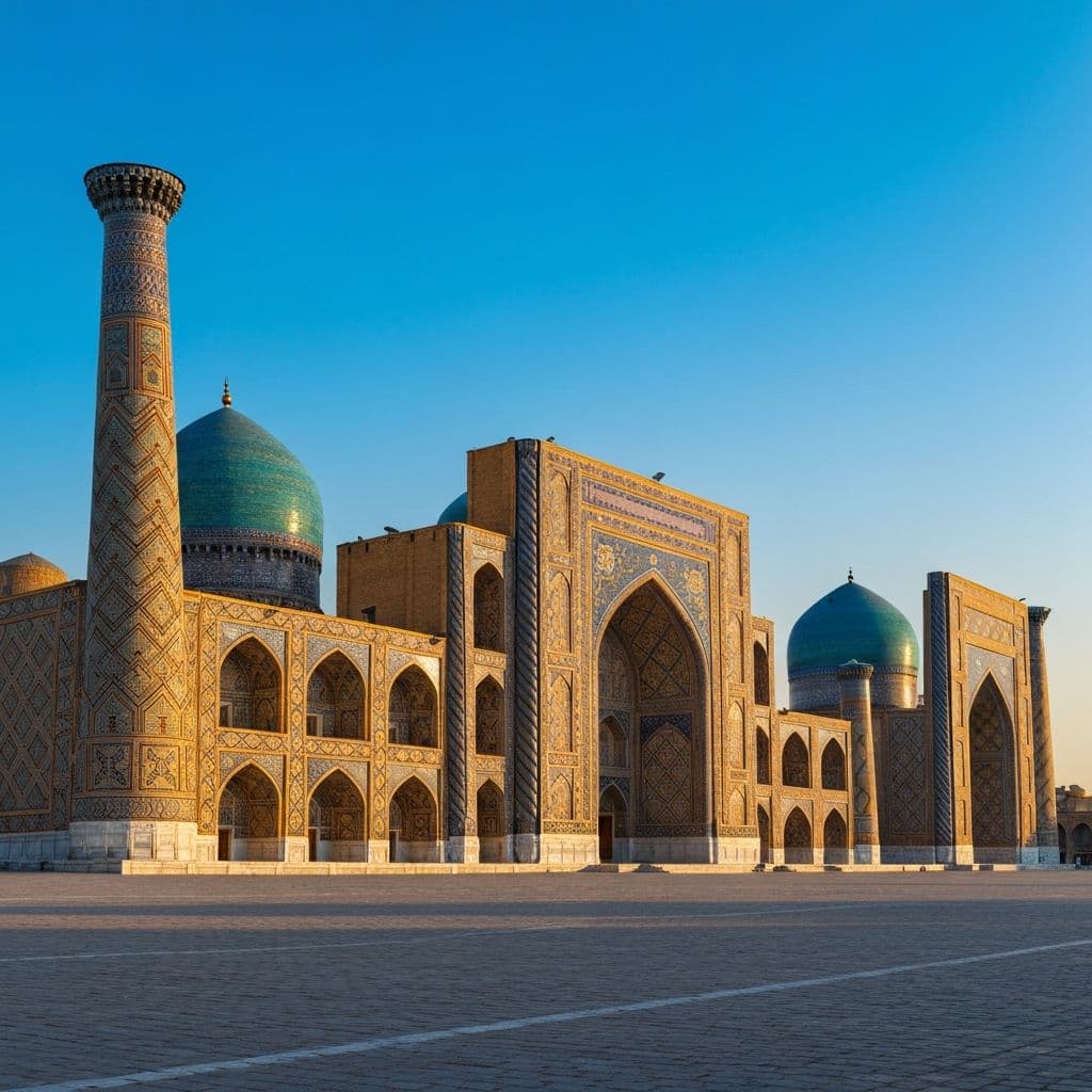 Registan Platz in Samarkand, Usbekistan